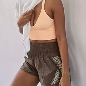 Free people movement the way home embroidery shorts size M.